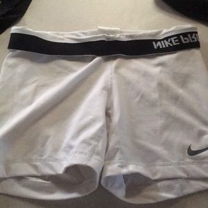 White nike pro spandex